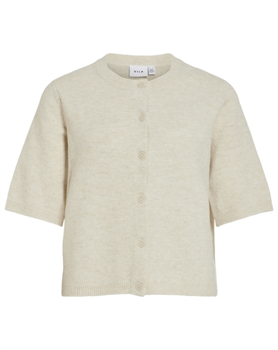 Vila - VILiga O-Neck Strik Cardigan - Birch/Melange 